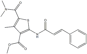 methyl 2-(cinnamoylamino)-5-[(dimethylamino)carbonyl]-4-methyl-3-thiophenecarboxylate Structure