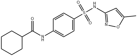 N-(4-{[(5-methyl-3-isoxazolyl)amino]sulfonyl}phenyl)cyclohexanecarboxamide 구조식 이미지