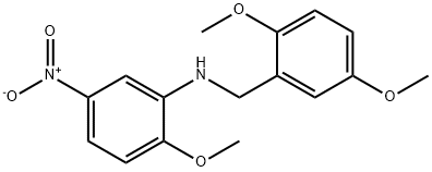 N-(2,5-dimethoxybenzyl)-2-methoxy-5-nitroaniline 구조식 이미지