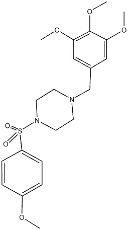 1-[(4-methoxyphenyl)sulfonyl]-4-(3,4,5-trimethoxybenzyl)piperazine Structure