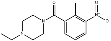 1-ethyl-4-{3-nitro-2-methylbenzoyl}piperazine 구조식 이미지