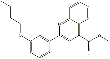 methyl 2-(3-butoxyphenyl)-4-quinolinecarboxylate 구조식 이미지