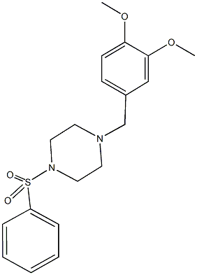 1-(3,4-dimethoxybenzyl)-4-(phenylsulfonyl)piperazine Structure