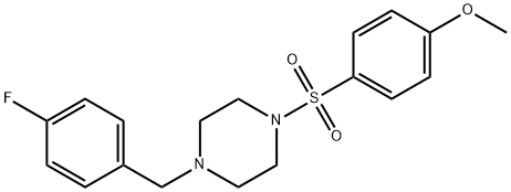 1-(4-fluorobenzyl)-4-[(4-methoxyphenyl)sulfonyl]piperazine 구조식 이미지