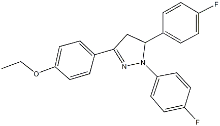 4-[1,5-bis(4-fluorophenyl)-4,5-dihydro-1H-pyrazol-3-yl]phenyl ethyl ether Structure