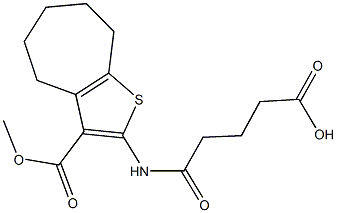 5-{[3-(methoxycarbonyl)-5,6,7,8-tetrahydro-4H-cyclohepta[b]thien-2-yl]amino}-5-oxopentanoic acid 구조식 이미지