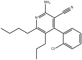 2-amino-6-butyl-4-(2-chlorophenyl)-5-propylnicotinonitrile Structure