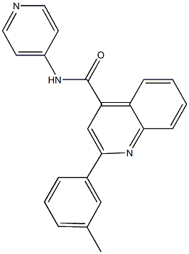 2-(3-methylphenyl)-N-(4-pyridinyl)-4-quinolinecarboxamide Structure