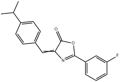 2-(3-fluorophenyl)-4-(4-isopropylbenzylidene)-1,3-oxazol-5(4H)-one 구조식 이미지