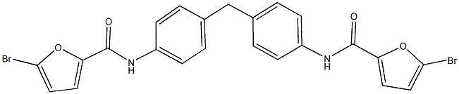 5-bromo-N-(4-{4-[(5-bromo-2-furoyl)amino]benzyl}phenyl)-2-furamide Structure