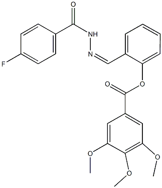 2-[2-(4-fluorobenzoyl)carbohydrazonoyl]phenyl 3,4,5-trimethoxybenzoate 구조식 이미지