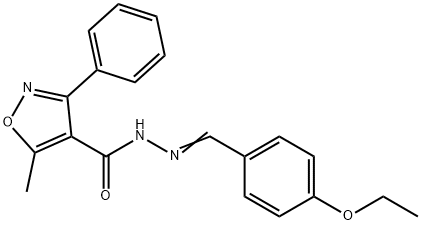 N'-(4-ethoxybenzylidene)-5-methyl-3-phenyl-4-isoxazolecarbohydrazide 구조식 이미지