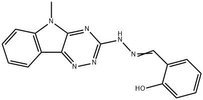 2-hydroxybenzaldehyde (5-methyl-5H-[1,2,4]triazino[5,6-b]indol-3-yl)hydrazone 구조식 이미지