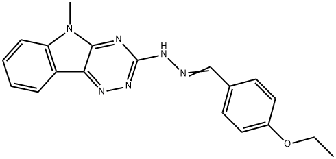 4-ethoxybenzaldehyde (5-methyl-5H-[1,2,4]triazino[5,6-b]indol-3-yl)hydrazone Structure