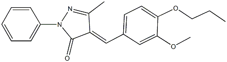 4-(3-methoxy-4-propoxybenzylidene)-5-methyl-2-phenyl-2,4-dihydro-3H-pyrazol-3-one 구조식 이미지