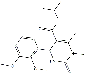 isopropyl 4-(2,3-dimethoxyphenyl)-1,6-dimethyl-2-oxo-1,2,3,4-tetrahydro-5-pyrimidinecarboxylate Structure