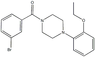 2-[4-(3-bromobenzoyl)-1-piperazinyl]phenyl ethyl ether 구조식 이미지