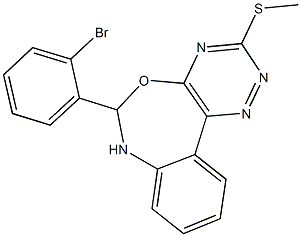 6-(2-bromophenyl)-3-(methylsulfanyl)-6,7-dihydro[1,2,4]triazino[5,6-d][3,1]benzoxazepine 구조식 이미지