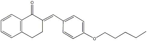 2-[4-(pentyloxy)benzylidene]-3,4-dihydro-1(2H)-naphthalenone 구조식 이미지