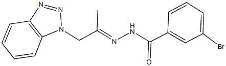 N'-[2-(1H-1,2,3-benzotriazol-1-yl)-1-methylethylidene]-3-bromobenzohydrazide 구조식 이미지