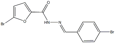 5-bromo-N'-(4-bromobenzylidene)-2-furohydrazide 구조식 이미지