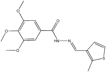3,4,5-trimethoxy-N'-[(2-methyl-3-thienyl)methylene]benzohydrazide 구조식 이미지