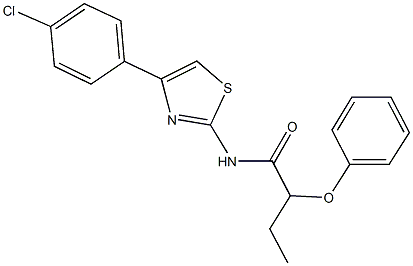 N-[4-(4-chlorophenyl)-1,3-thiazol-2-yl]-2-phenoxybutanamide Structure