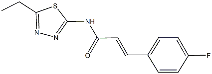 N-(5-ethyl-1,3,4-thiadiazol-2-yl)-3-(4-fluorophenyl)acrylamide Structure