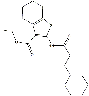 ethyl 2-[(3-cyclohexylpropanoyl)amino]-4,5,6,7-tetrahydro-1-benzothiophene-3-carboxylate Structure