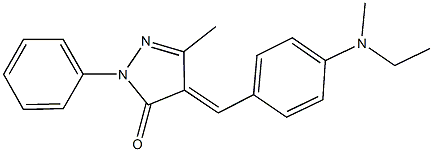 4-{4-[ethyl(methyl)amino]benzylidene}-5-methyl-2-phenyl-2,4-dihydro-3H-pyrazol-3-one Structure