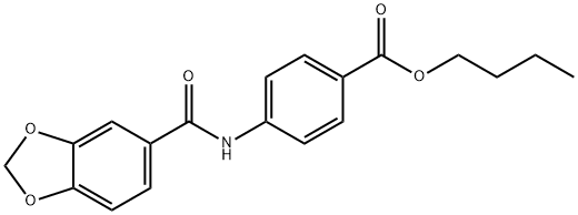 butyl 4-[(1,3-benzodioxol-5-ylcarbonyl)amino]benzoate Structure