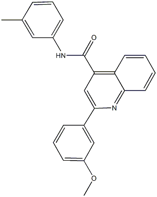 2-(3-methoxyphenyl)-N-(3-methylphenyl)-4-quinolinecarboxamide Structure