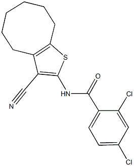 2,4-dichloro-N-(3-cyano-4,5,6,7,8,9-hexahydrocycloocta[b]thiophen-2-yl)benzamide Structure