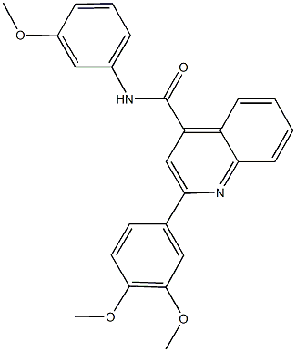 2-(3,4-dimethoxyphenyl)-N-(3-methoxyphenyl)-4-quinolinecarboxamide 구조식 이미지