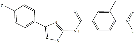 N-[4-(4-chlorophenyl)-1,3-thiazol-2-yl]-4-nitro-3-methylbenzamide Structure