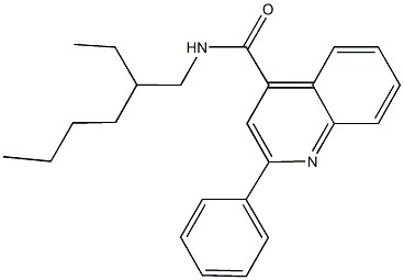 N-(2-ethylhexyl)-2-phenyl-4-quinolinecarboxamide 구조식 이미지