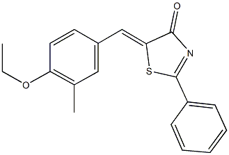 5-(4-ethoxy-3-methylbenzylidene)-2-phenyl-1,3-thiazol-4(5H)-one Structure