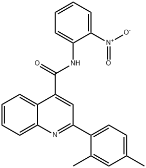 2-(2,4-dimethylphenyl)-N-{2-nitrophenyl}-4-quinolinecarboxamide Structure