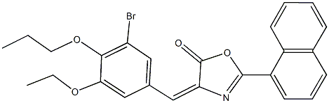 4-(3-bromo-5-ethoxy-4-propoxybenzylidene)-2-(1-naphthyl)-1,3-oxazol-5(4H)-one 구조식 이미지