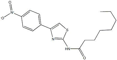 N-(4-{4-nitrophenyl}-1,3-thiazol-2-yl)octanamide Structure