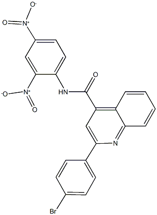 N-{2,4-bisnitrophenyl}-2-(4-bromophenyl)-4-quinolinecarboxamide 구조식 이미지