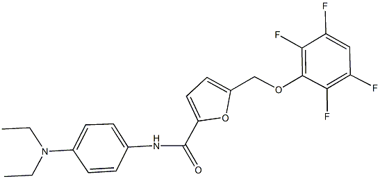 N-[4-(diethylamino)phenyl]-5-[(2,3,5,6-tetrafluorophenoxy)methyl]-2-furamide 구조식 이미지