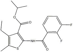 isopropyl 2-[(2,3-difluorobenzoyl)amino]-4-ethyl-5-methyl-3-thiophenecarboxylate Structure