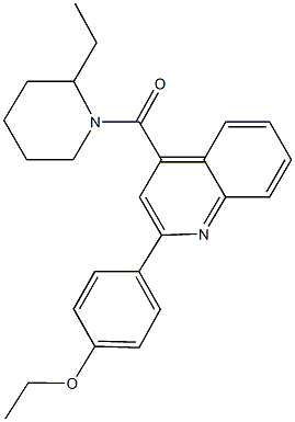 2-(4-ethoxyphenyl)-4-[(2-ethyl-1-piperidinyl)carbonyl]quinoline Structure