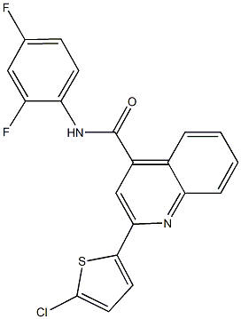 2-(5-chloro-2-thienyl)-N-(2,4-difluorophenyl)-4-quinolinecarboxamide Structure