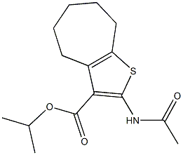 isopropyl 2-(acetylamino)-5,6,7,8-tetrahydro-4H-cyclohepta[b]thiophene-3-carboxylate Structure