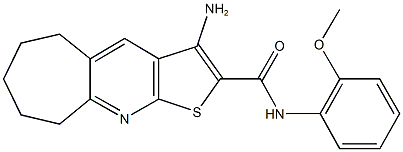 3-amino-N-(2-methoxyphenyl)-6,7,8,9-tetrahydro-5H-cyclohepta[b]thieno[3,2-e]pyridine-2-carboxamide Structure