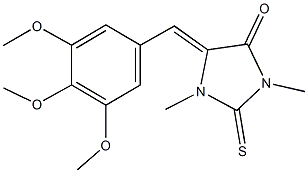 1,3-dimethyl-2-thioxo-5-(3,4,5-trimethoxybenzylidene)-4-imidazolidinone Structure