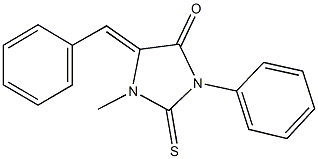 5-benzylidene-1-methyl-3-phenyl-2-thioxo-4-imidazolidinone 구조식 이미지