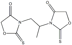 3-[2-(4-oxo-2-thioxo-1,3-oxazolidin-3-yl)propyl]-2-thioxo-1,3-oxazolidin-4-one 구조식 이미지